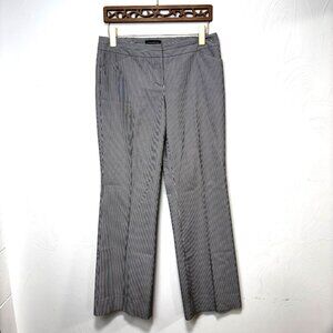 Express Editor Dress Pants Pinstriped Gray Boot Cut Business Casual Womens 4